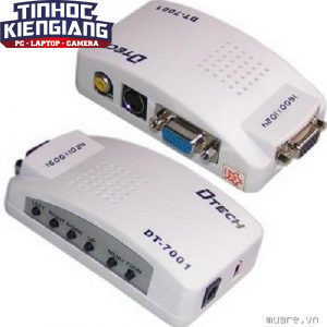 Hộp chuyển VGA => RA TIVI AV PC to TV 7001 Dtech