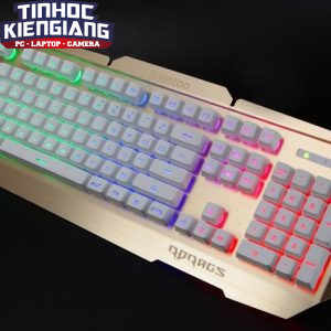 Combo Bàn phím & Chuột máy tính Bosston R300W GOLD Giả cơ LED