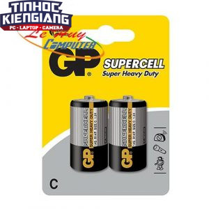 PIN GP CARBON ZINC SUPERCELL C VỈ 2 VIÊN(GP14S-2S2)