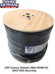 Cáp đồng trục Camera Watashi RG59+2C(WCP 083) - Cuộn 300M (đen/trắng)