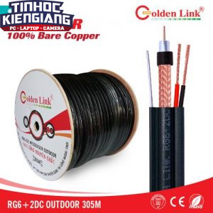Cáp đồng trục Camera Goldenlink OUTDOOR RG6+2DC 305M