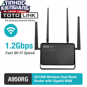 Thiết bị mạng - Router Totolink Băng Tầng Kép AC1200  A950RG - Hàng Chính Hãng