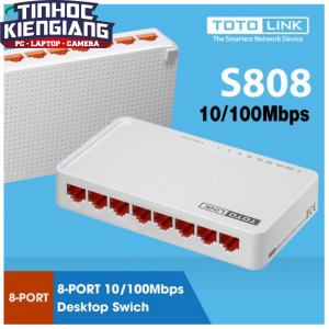 Thiết bị chuyển mạch Switch TOTOLINK S808 – Hàng Chính Hãng