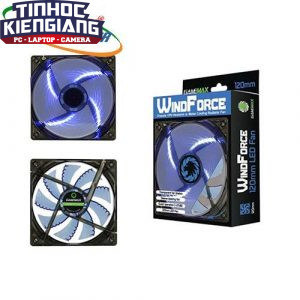 Fan Case LED GMX-WF12B (12CM  Blue  4xLED /3pin+4Pin Connector / 9 blade+Retail box)