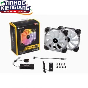 Fan Case Cosair HD 140 RGB LED - Hộp 2 FAN - with controller