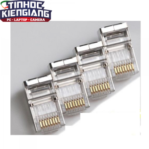 Đầu bấm dây mạng  RJ45 Gold Plated(HDLINK) FPT mạ vàng (bọc thép Chống nhiễu)