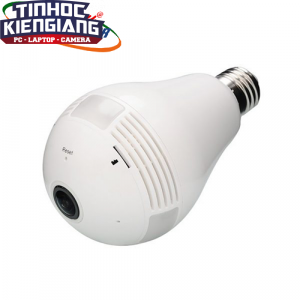 Camera Yoosee mắt cá hình bóng đèn: Camera cố định 360 độ, hồng ngoại IP 1.3 Megapixels