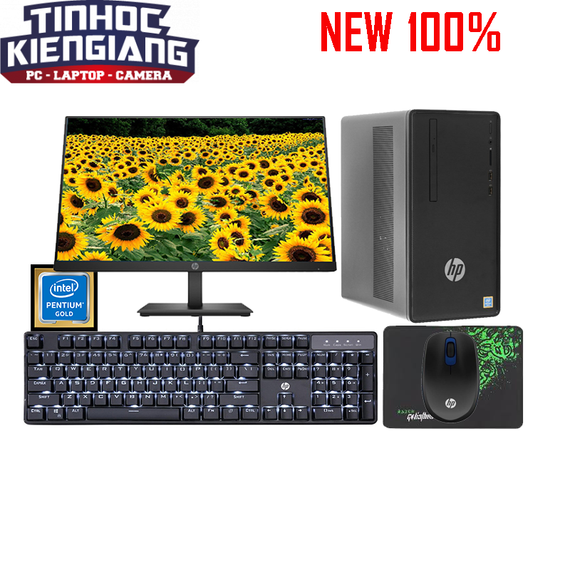 Máy tính để bàn/PC HP 390-0010d Pentium Gold G5420/4GB/1TB HDD/Intel UHD Graphics/Win 10 Home 64