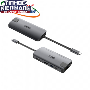 MTP HUB TYPE-C -> USB 3.0 + HDMI + VGA + LAN UNITEK (Y-DK 09016GY)