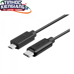 Cáp Type-C -> Micro USB Unitek (Y-C 473BK)