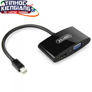 Cáp Mini Displayport -> VGA + HDMI Unitek (Y - 6328BK)