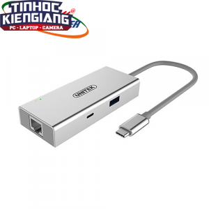 Cáp Type-C -> USB (3.0)/HDMI /LAN+Nguồn  Unitek (Y9117)