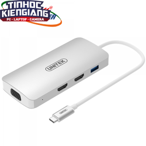 Cáp Type-C -> USB (3.0)/2P HDMI /VGA Unitek (Y9116)