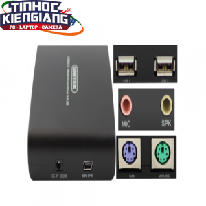 Hub USB 2.0 2 Ports + 2 PS2 + MIC-SPK Unitek (Y - 2091)