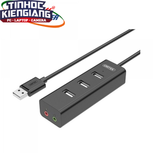 Hub USB 2.0 3 Ports 2.0 + Audio Unitek (Y - 2199BK)