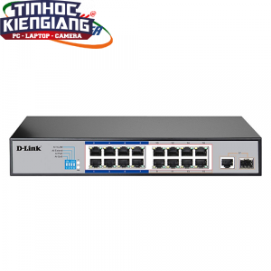 Thiết bị chuyển mạch Switch D-Link DES-F1017P 16-Port Fast Ethernet PoE