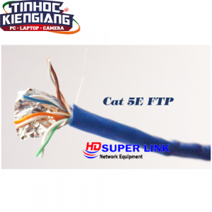 Cable SuperLink CAT 5E FTP CCA 305m Chống Nhiễu 1 Lớp (Xanh dương)