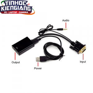 Cáp VGA To HDMI Có Audio (ZQ2002D)