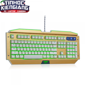 Bàn phím NEWMEN GM100S LED(Màu Trắng, Vàng Gold)