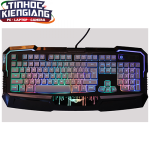 Bàn phím Newmen KB813 Gaming Rainbow Led nền xuyên chữ(giả cơ)