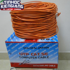 CÁP MẠNG GOLDEN JAPAN 4 PAIR UTP CAT5E( Màu Cam,trắng) 305m