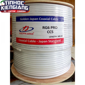 Cáp camera RG6 Pro-CCS GOLDEN JAPAN (màu trắng)