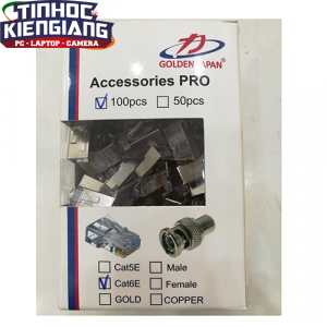 Đầu mạng Rj45 Golden Japan Cat6 FTP chống nhiễu hộp 100cái