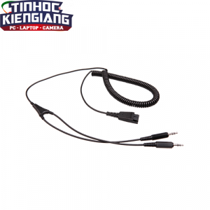 Cáp PC Cord - QD to 2x3.5mm 2m coiled