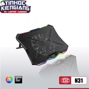 Đế tản nhiệt Laptop VSP Cooler N31 LED RGB