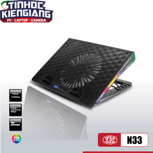 Đế tản nhiệt Laptop VSP Cooler N33 LED RGB