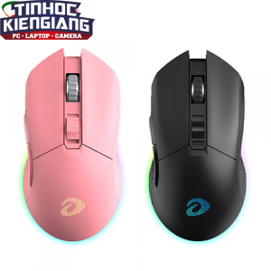 Chuột Không Dây Gaming Dareu EM901 RGB (Đen/Hồng)
