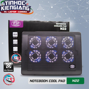Đế tản nhiệt Laptop VSP Cooler N22 (6*Fan 7cm)