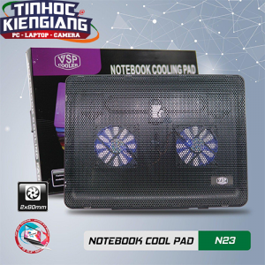 Đế tản nhiệt Laptop VSP Cooler N23 (2*Fan 8cm)