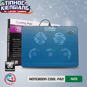 Đế tản nhiệt Laptop VSP Cooler N25 (5*Fan 8cm)