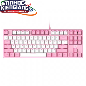 Bàn phím cơ DareU EK87 Pink White Multi LED Brown/Red/Blue switch