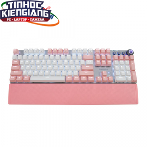 Keyboad cơ Philips SPK 8614DQ Gaming Led Blue Switch (Trắng Hồng)