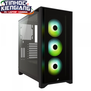 Vỏ máy tính Corsair iCUE 4000X RGB Tempered Glass Black (CC-9011204-WW)