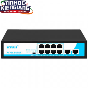 Thiết bị chuyển mạch Switch POE Hrui 8 Port HR902-AF-82N