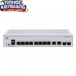 Thiết bị chuyển mạch Switch CISCO CBS250-8T-E-2G-EU Smart 8-port GE, Ext PS, 2x1G Combo