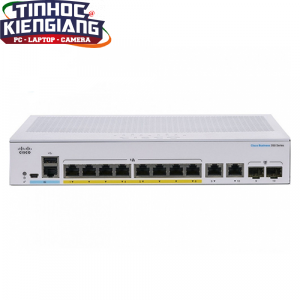 Thiết bị chuyển mạch Switch CISCO CBS350-8P-E-2G-EU 8-port GE, PoE, Ext PS, 2x1G Combo