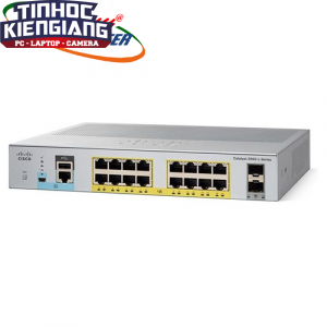 Thiết bị chuyển mạch Switch CISCO C1000-16FP-2G-L 16x 10/100/1000 Ethernet PoE+ ports and 240W PoE budget, 2x 1G SFP uplinks