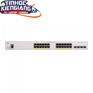 Thiết bị chuyển mạch Switch CISCO C1000-24P-4G-L 24x 10/100/1000 Ethernet PoE+ ports and 195W PoE budget, 4x 1G SFP uplinks