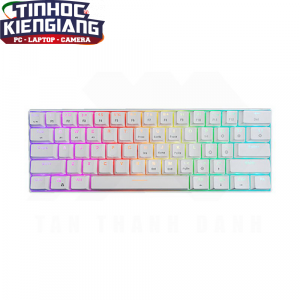 Bàn phím cơ không dây E-Dra EK361W White Led RGB