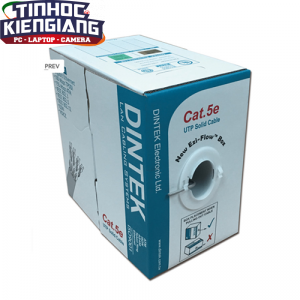 Cable Dintek CAT5E UTP, 4 pair, 24AWG, 100m/box