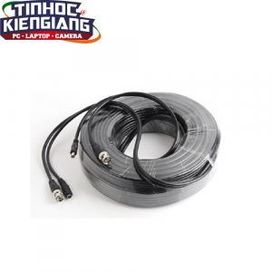 Cáp đồng trục camera Golden Link RG59-M20 đúc sẵn dây nguồn và jack BNC (20 mét)