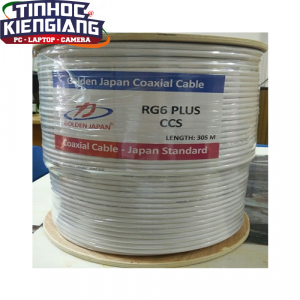 Cáp camera RG6 Plus-CCS GOLDEN JAPAN (màu trắng)