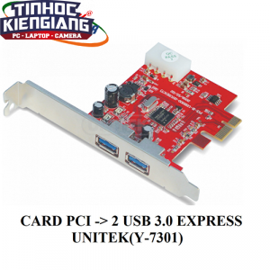 Card PCI SANG USB 3.0 Express Unitek (Y - 7301)
