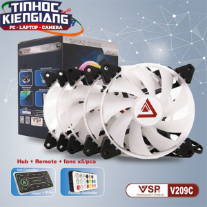 Fan case VSP V209C Bộ 5 fan + hub Led RGB