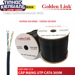 Dây cáp mạng Golden Link UTP CAT6 Platinum ngoài trời TAIWAN 305m/cuộn
