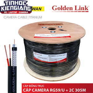 Cáp Camera Golden Link TITANIUM RG59/U+2C TAIWAN 305M